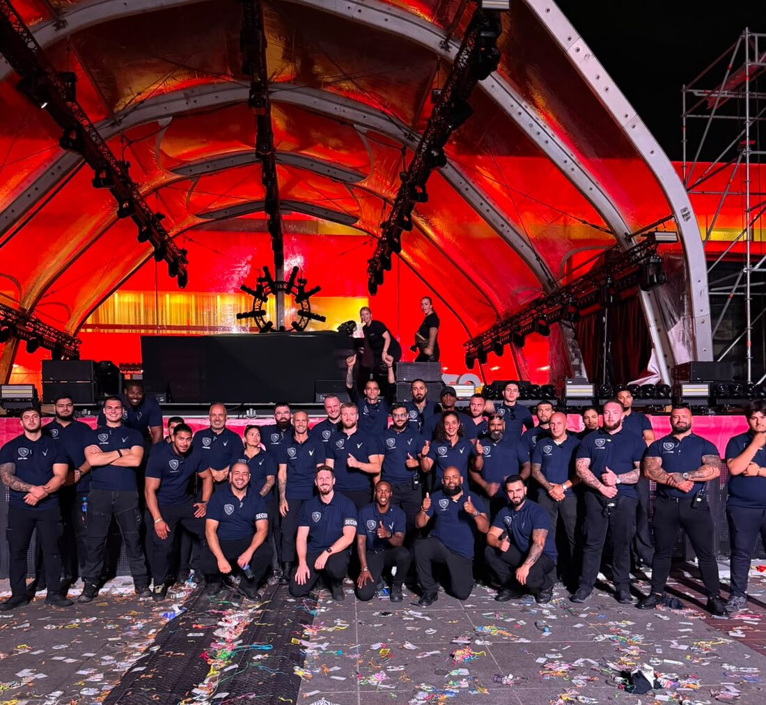 Het beveiligingsteam van Safe4Sure tijdens een groot evenement